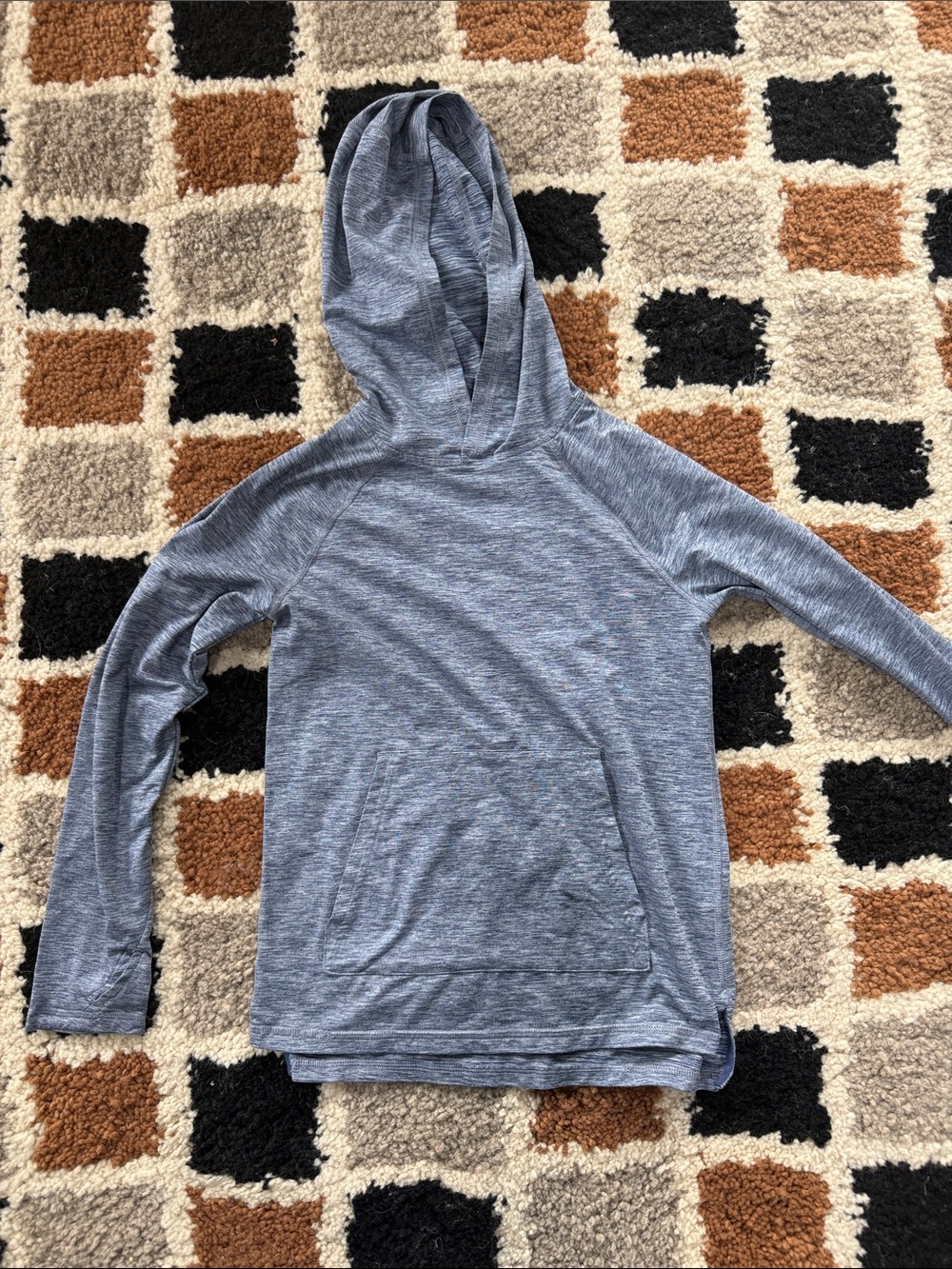 all in motion blueish Gray-Blue Hooded Pullover for Kids